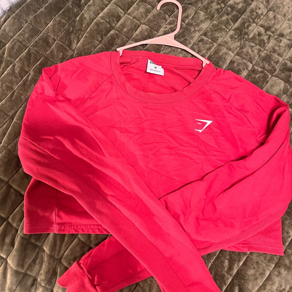 cropped gym shark sweatshirt